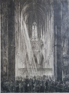 The Coronation - etching by FB image size 10 1/2 x 14 1/8