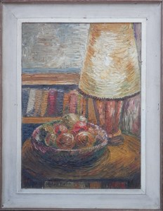 Still-Life with Lamp Shade by M (Muriel) R Wyman 1957
