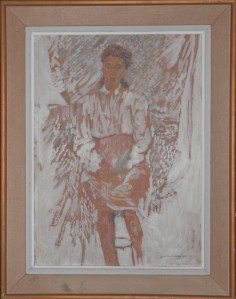 Portrait of a Lady by Joanna Carey 1943 oil on hardboard