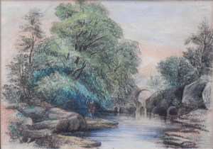 River Run pastel unknown artist/date