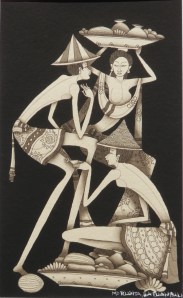 Balinese Life2 Ink by Rudita of Batuan